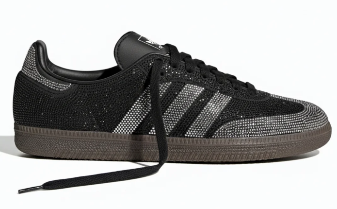 adidas Samba OG Women's Sneakers - Black / Silver Rhinestone