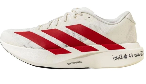 adidas Adizero Evo SL Running Shoes - White / Vivid Red (JS1182)