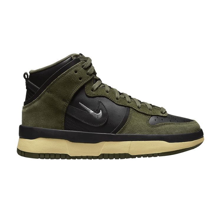 Nike Dunk High Up Medium Olive Black Velvet Brown Wolf Grey (Women's)
