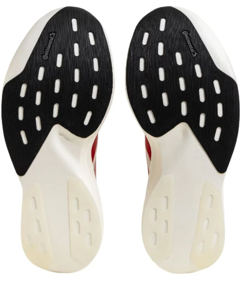 adidas Adizero Evo SL Running Shoes - White / Vivid Red (JS1182)